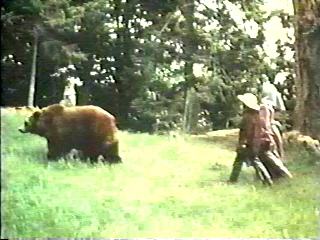 The kids followed, curious to see what exactly a bear does in the woods